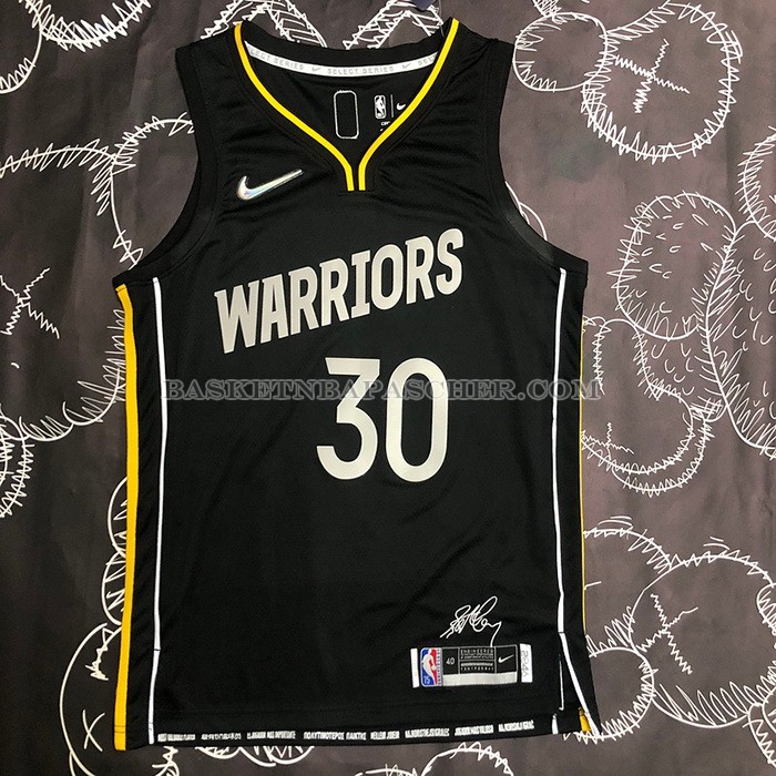 Maillot Golden State Warriors Stephen Curry NO 30 Select Series 2022 Noir